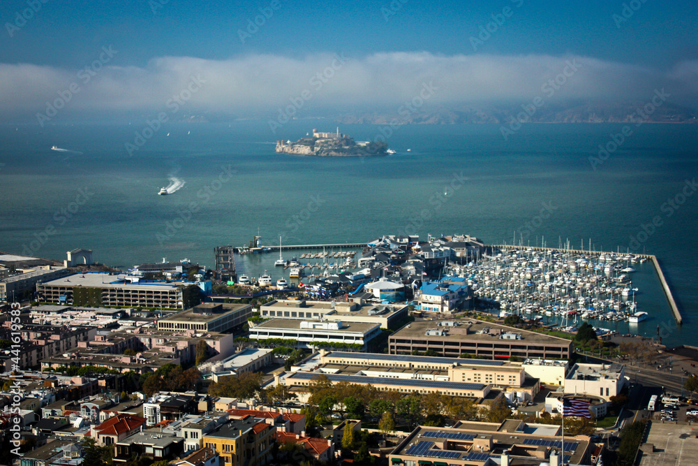 Alcatraz - famous prison in San Francisco county, US