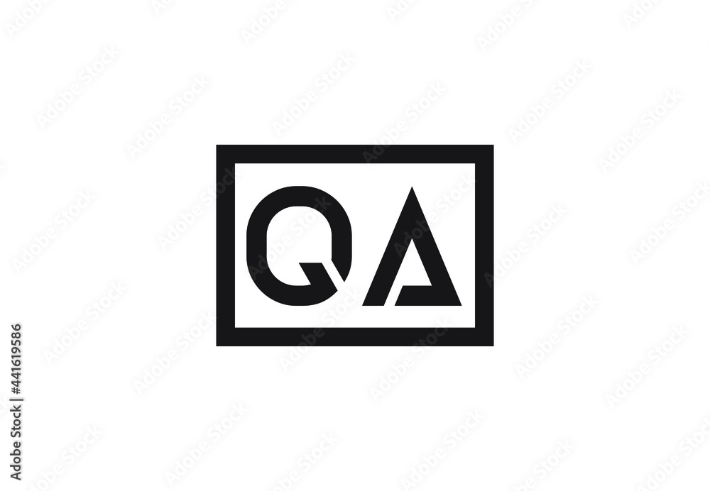 QA letter logo design QA letter logo design