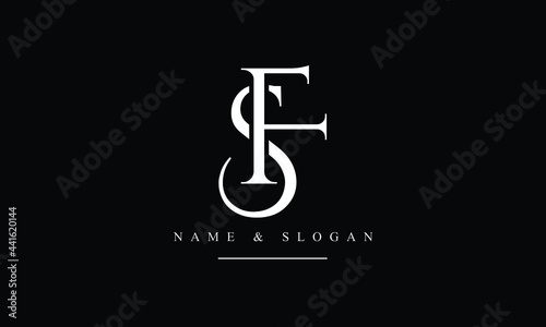 SF, FS, S, F abstract letters logo monogram