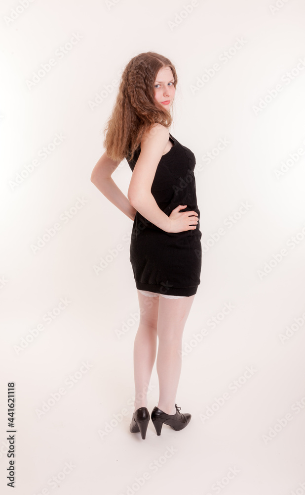 girl in black dress girl in black dress