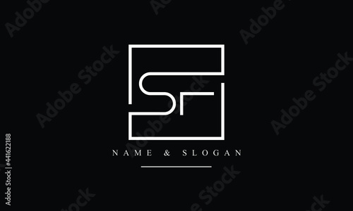 SF, FS, S, F abstract letters logo monogram