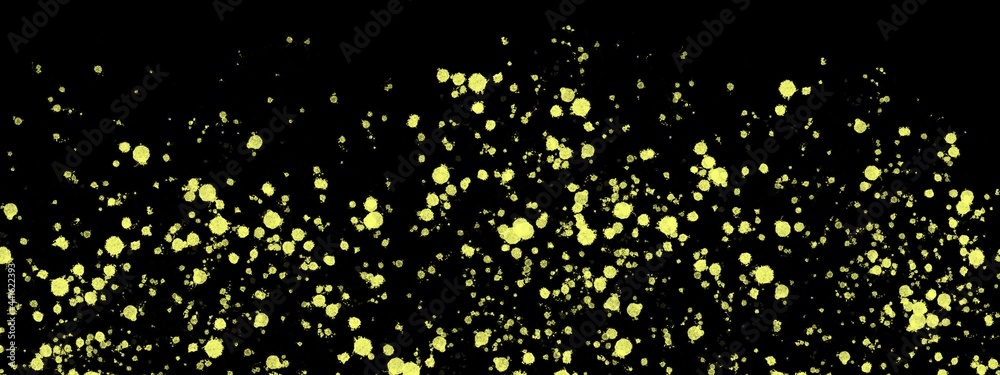 abstract bright yellow gold color drop on black background with space abstract bright yellow gold color drop on black background with space