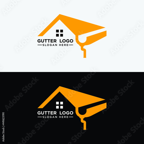 real estate logo.
gutters logo design vector.
gutters cleaning logo design.
