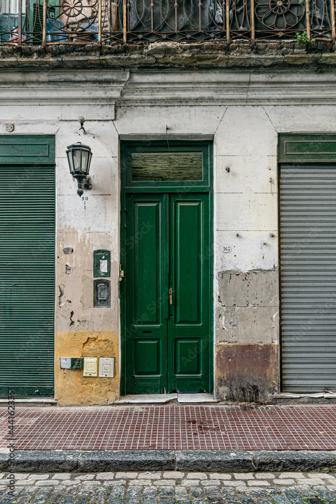Old house in the streets of Buenos Aires, Argentina
