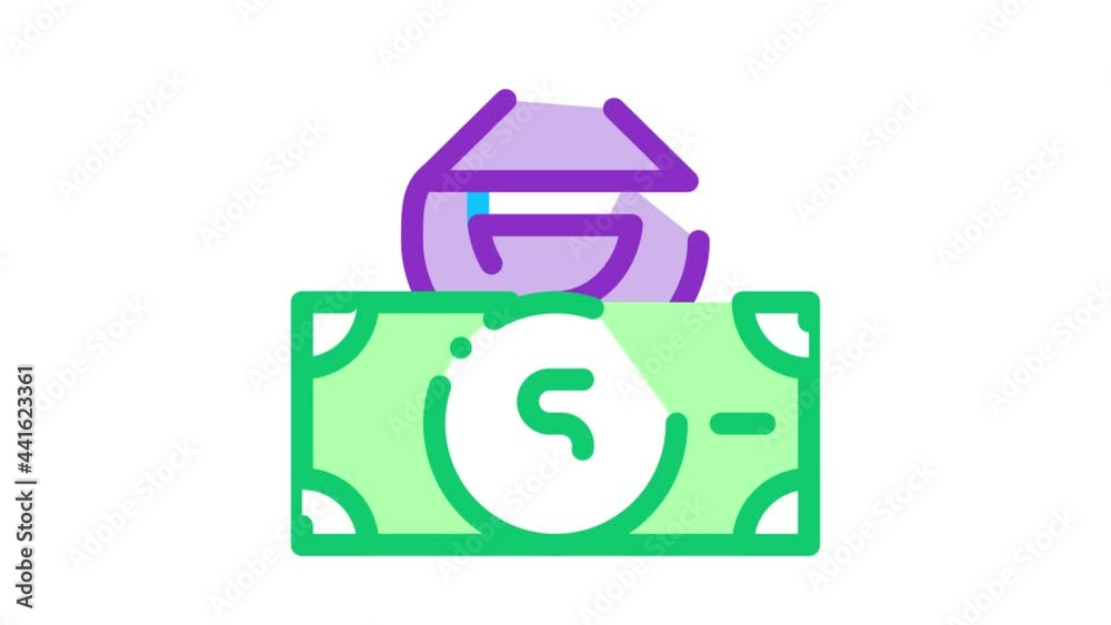 Fake Banknote Fraudster Icon Animation. color Fake Banknote Fraudster animated icon on white background Fake Banknote Fraudster Icon Animation. color Fake Banknote Fraudster animated icon on white background