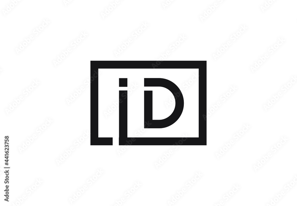 ID letter logo design ID letter logo design