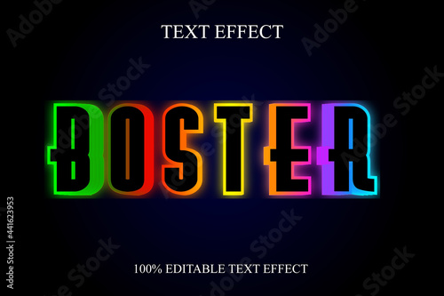 Rainbow Light Editable Text Effect rainbow color