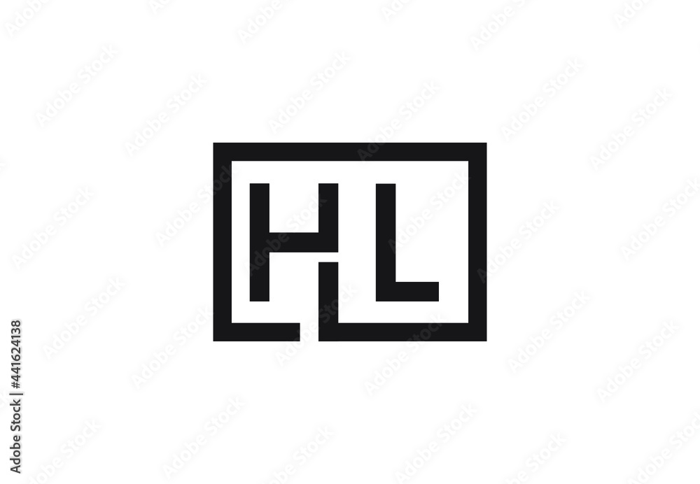 HL letter logo design HL letter logo design