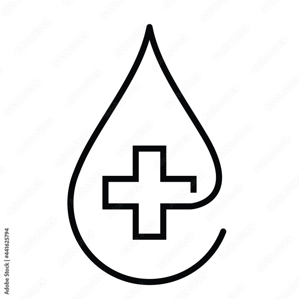 blood drop of givers, blood donation in the hospital