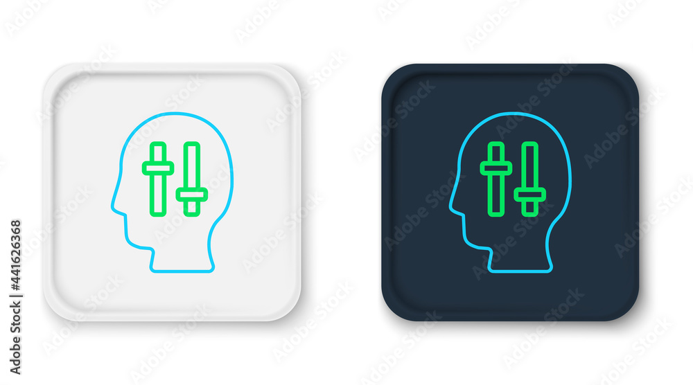 Line Solution to the problem in psychology icon isolated on white background. Puzzle. Therapy for mental health. Colorful outline concept. Vector Line Solution to the problem in psychology icon isolated on white background. Puzzle. Therapy for mental health. Colorful outline concept. Vector