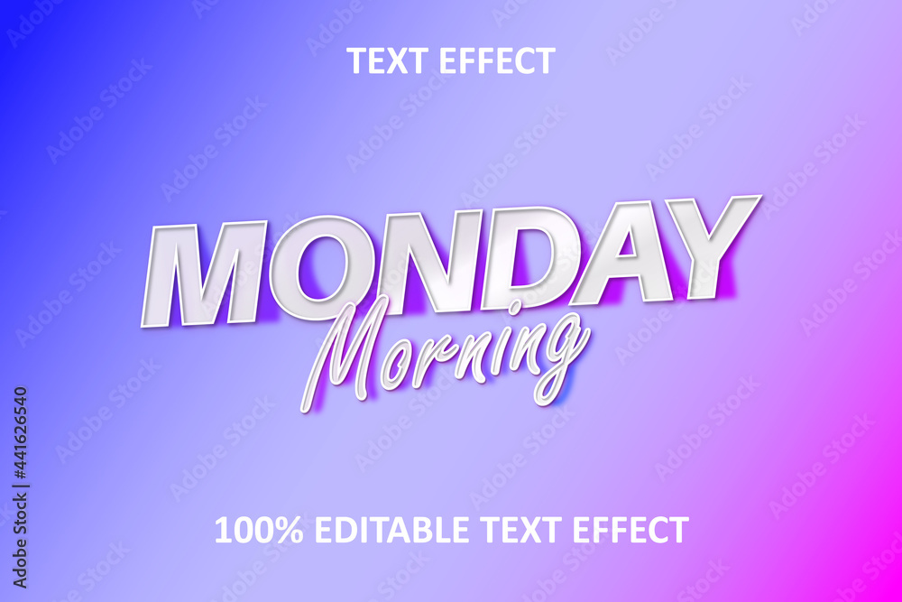 Fototapeta premium Editable Text Effect PINK BLUE