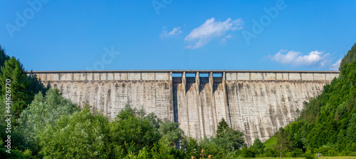 The dam of Izvorul Muntelui lake from Bicaz - Romania