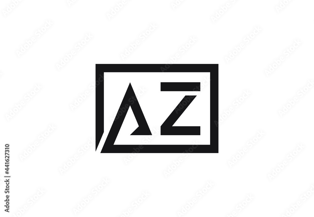 AZ letter logo design AZ letter logo design