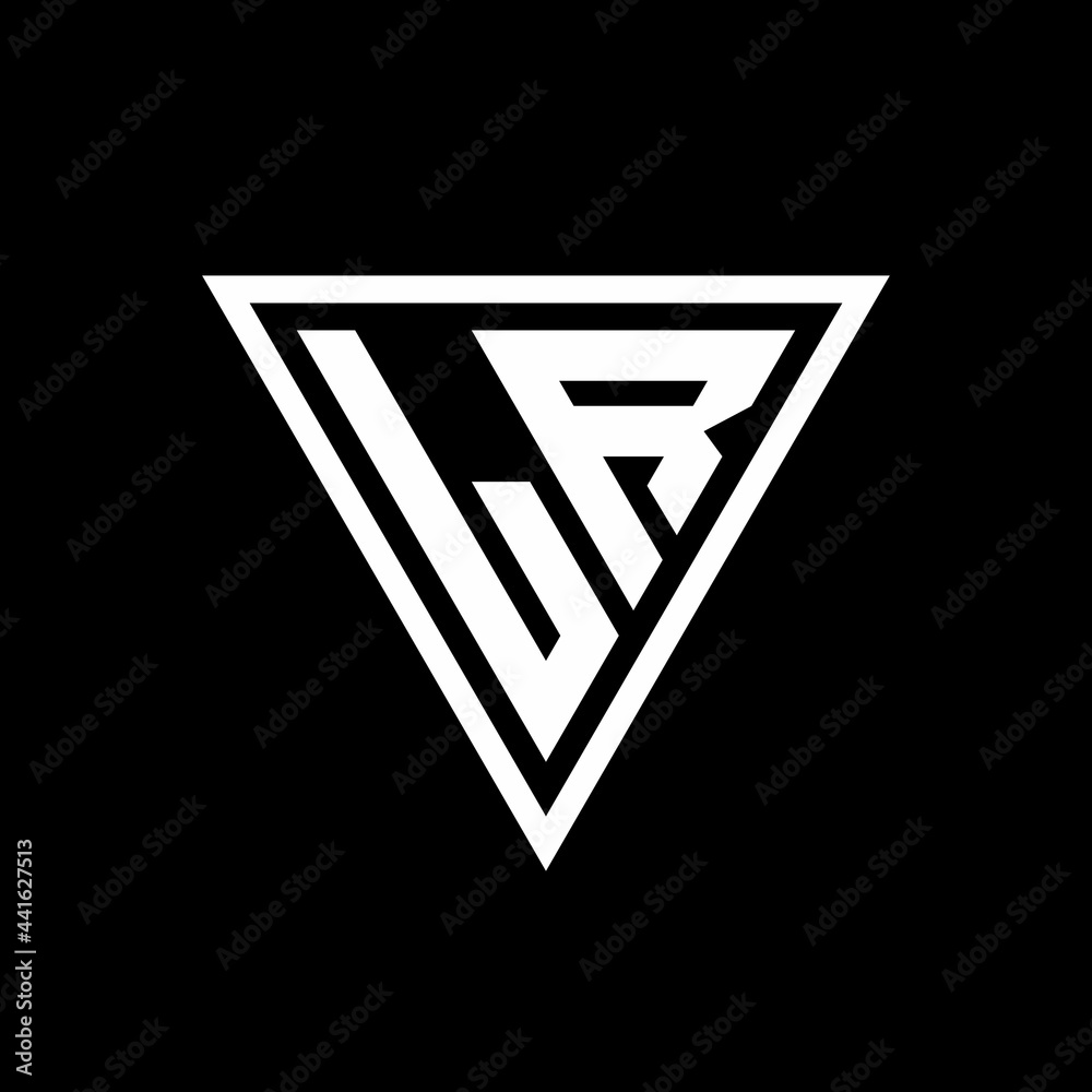 LR Logo monogram with triangle shape designs template LR Logo monogram with triangle shape designs template