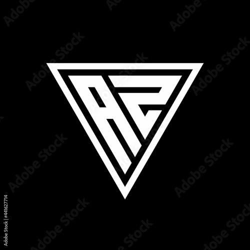 Free Download AZ Logo monogram with triangle shape designs template - GFXLoad