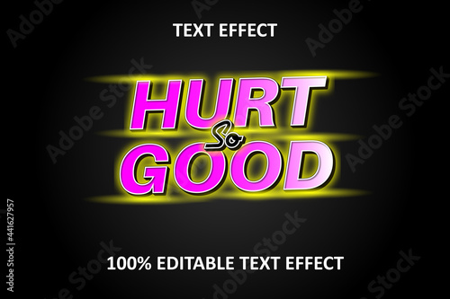 Editable Text Effect PINK YELLOW