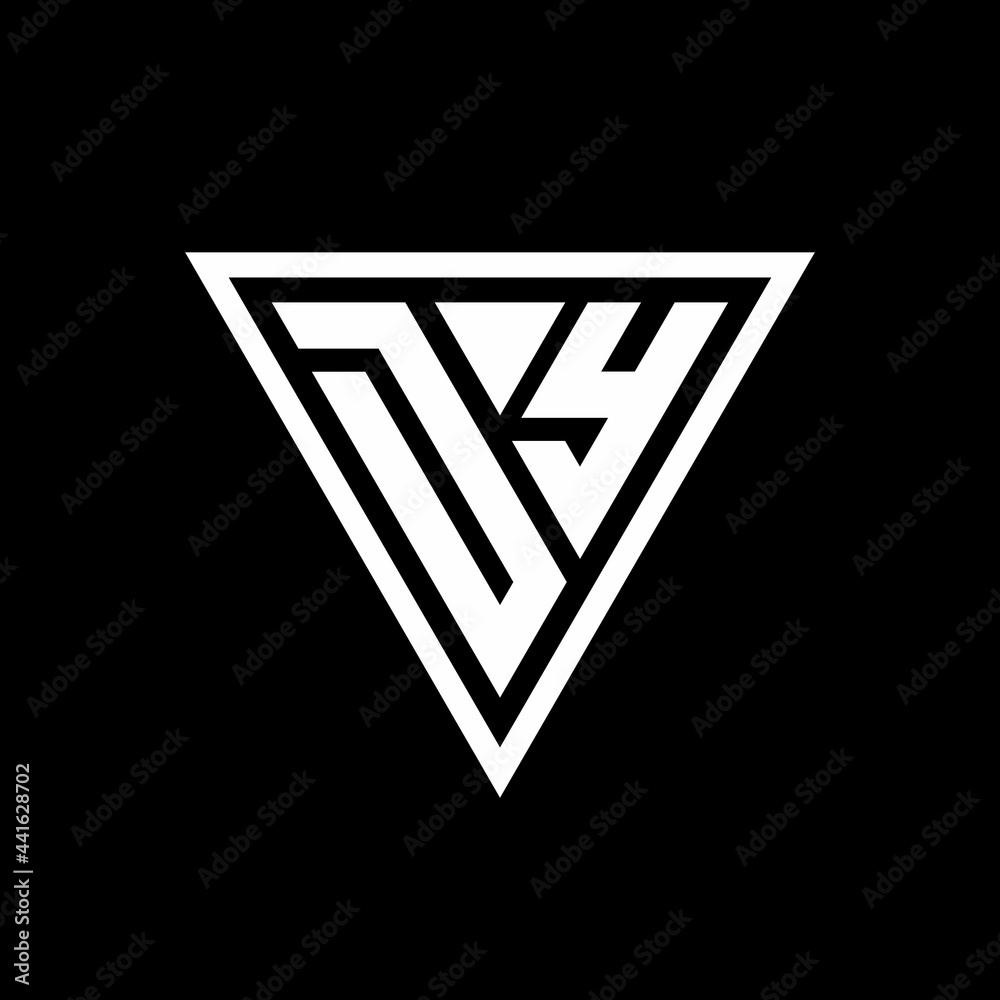 DY Logo monogram with triangle shape designs template DY Logo monogram with triangle shape designs template