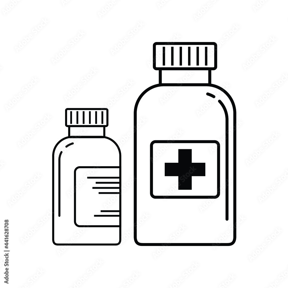 medicine bottle for cure patientsin the hospital, medicine in the drugstore, pharmacy and medication medicine bottle for cure patientsin the hospital, medicine in the drugstore, pharmacy and medication