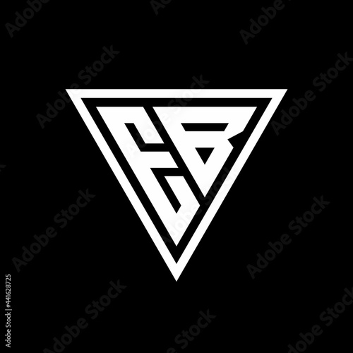 Free Download EB Logo monogram with triangle shape designs template - GFXLoad