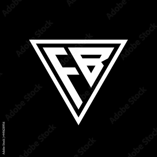 Free Download FB Logo monogram with triangle shape designs template - GFXLoad
