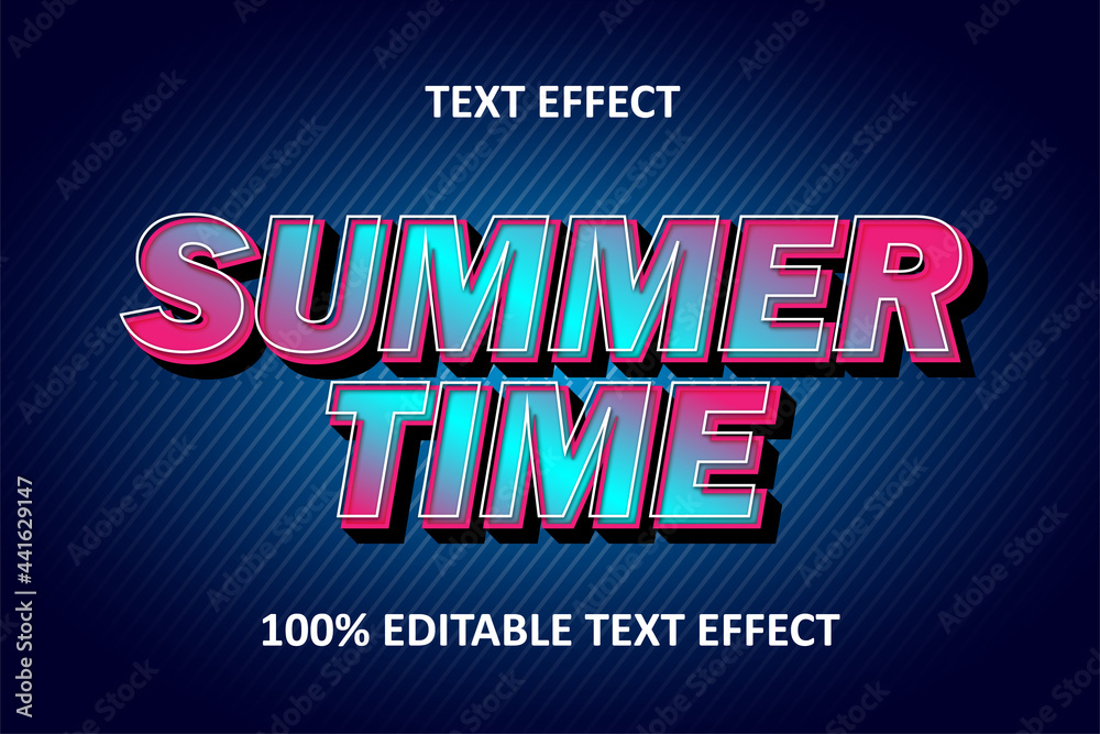 Editable Text Effect CYAN PINK