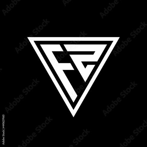 Free Download FZ Logo monogram with triangle shape designs template - GFXLoad