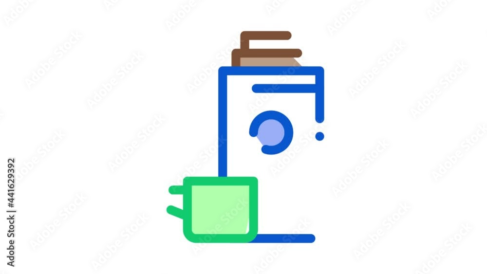 Camping Thermos with Drink Icon Animation. color Camping Thermos with Drink animated icon on white background Camping Thermos with Drink Icon Animation. color Camping Thermos with Drink animated icon on white background