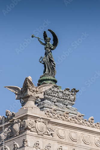 Sculptures on top of the parlament building in Buenos Aires, Argentina