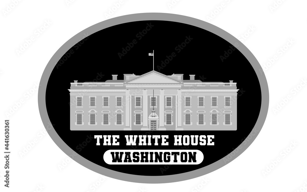 white house united states america president. flat white house united states america president. flat