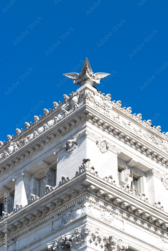 Detail of the Parlament of Argentina. the building is in Plaza Congreso, Buenos Aires