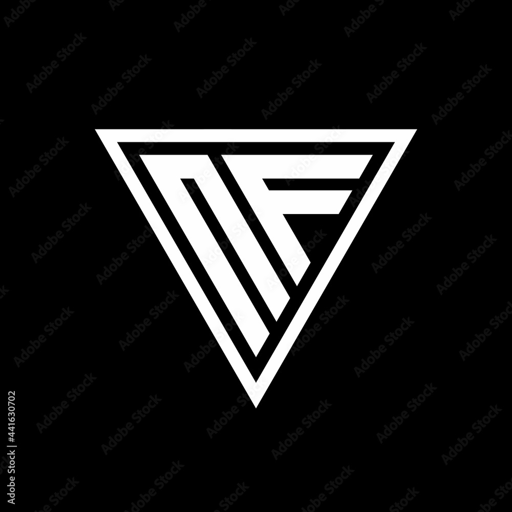 NF Logo monogram with triangle shape designs template NF Logo monogram with triangle shape designs template