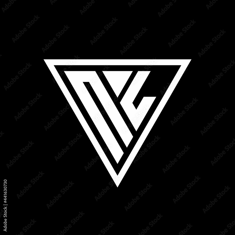 NL Logo monogram with triangle shape designs template NL Logo monogram with triangle shape designs template