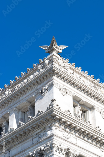 Obraz na płótnie Detail of the Parlament of Argentina. the building is in Plaza Congreso, Buenos Aires w salonie