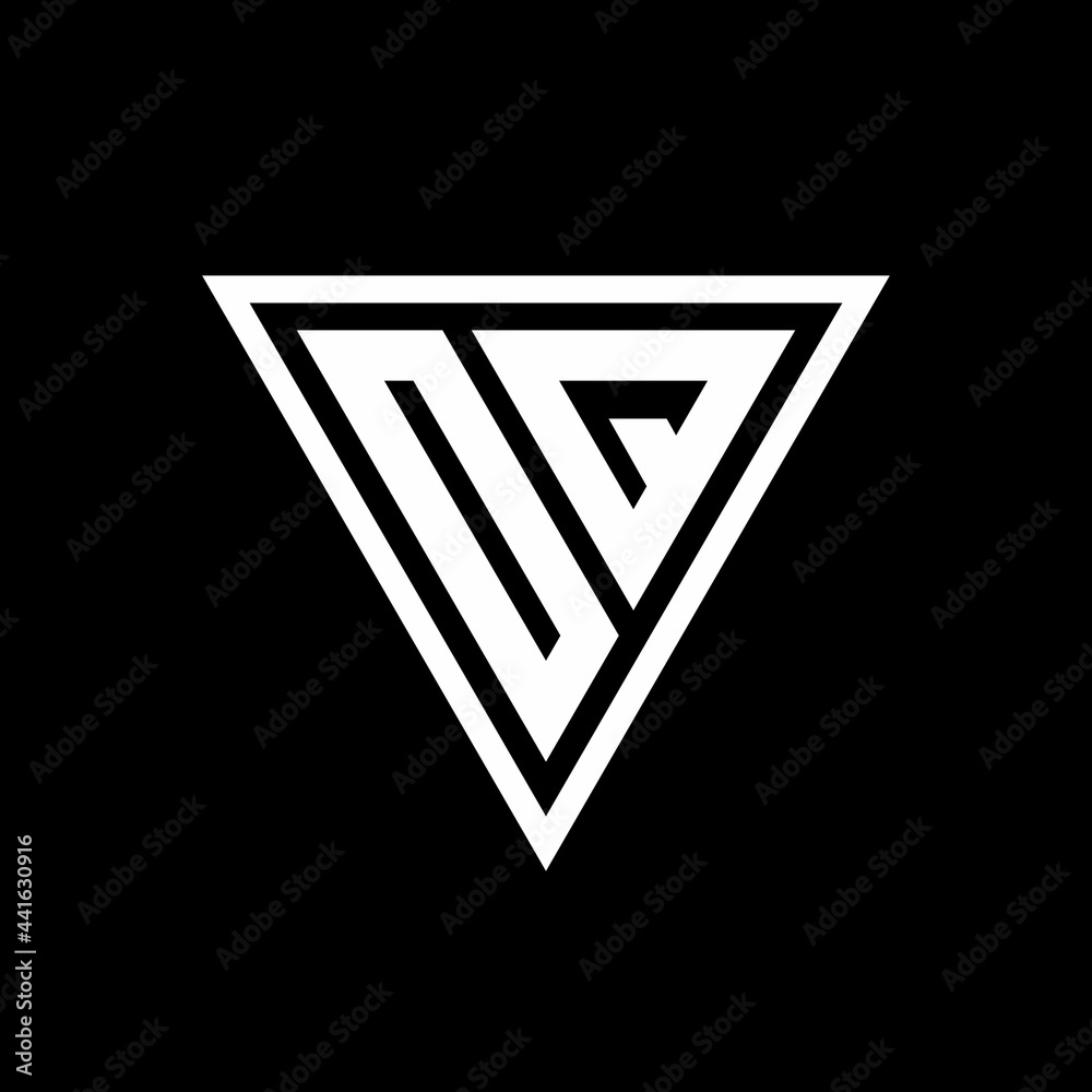 OQ Logo monogram with triangle shape designs template OQ Logo monogram with triangle shape designs template