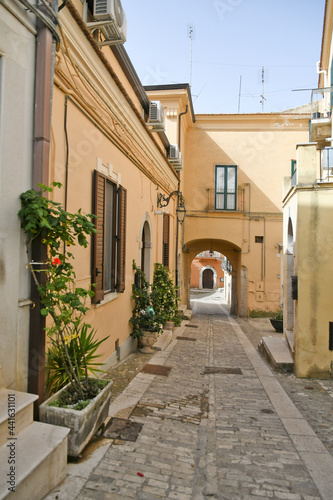 A narrow street in Candela  an old town in the Puglia region of Italy.