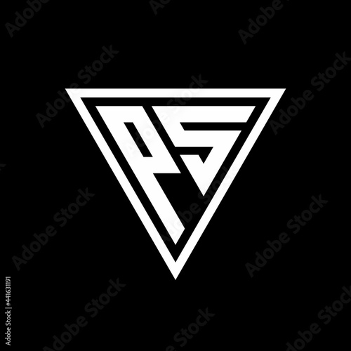 PS Logo monogram with triangle shape designs template Free Download PS Logo monogram with triangle shape designs template - GFXLoad