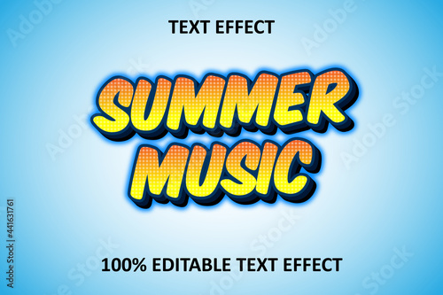 Editable Text Effect SUMMER MUSIC