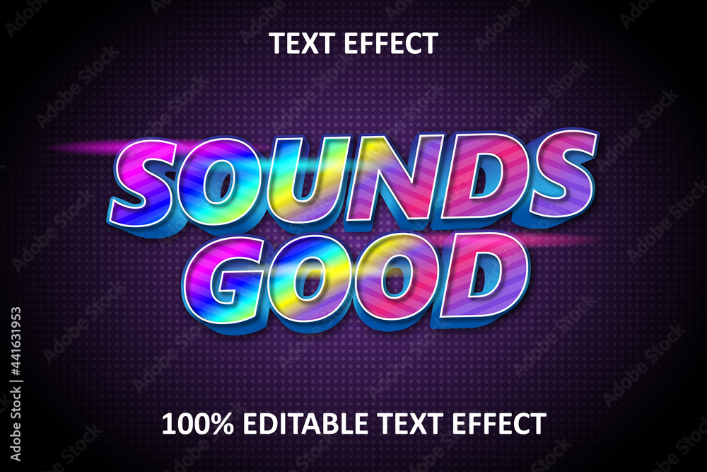 Editable Text Effect RAINBOW LIGHT NEW