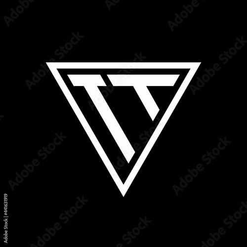 Free Download TT Logo monogram with triangle shape designs template - GFXLoad