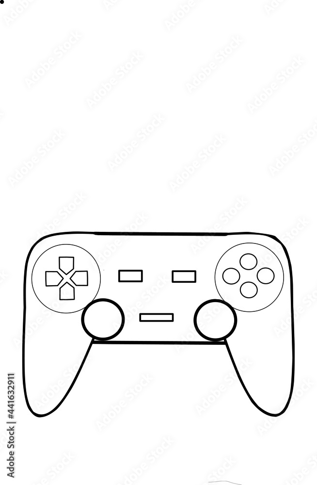 Game symbol illustration of a simple control stick Game symbol illustration of a simple control stick