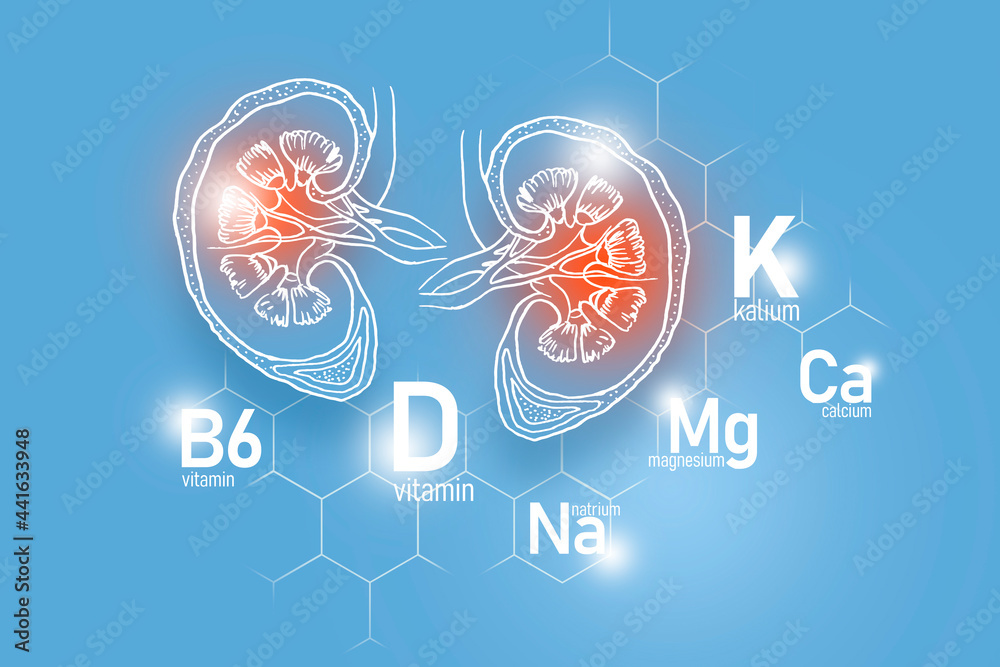 Essential nutrients for Kidneys health including Natrium, Magnesium