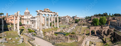 Panoramic view of the Roman Forum, Rome, Italy photo