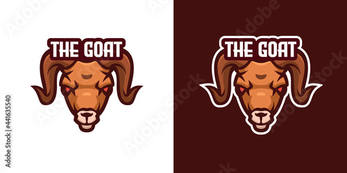 Wild Goat Mascot Character Logo Template