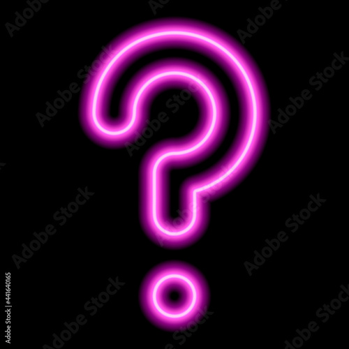 Wallpaper Mural Pink neon question mark on a black background Torontodigital.ca