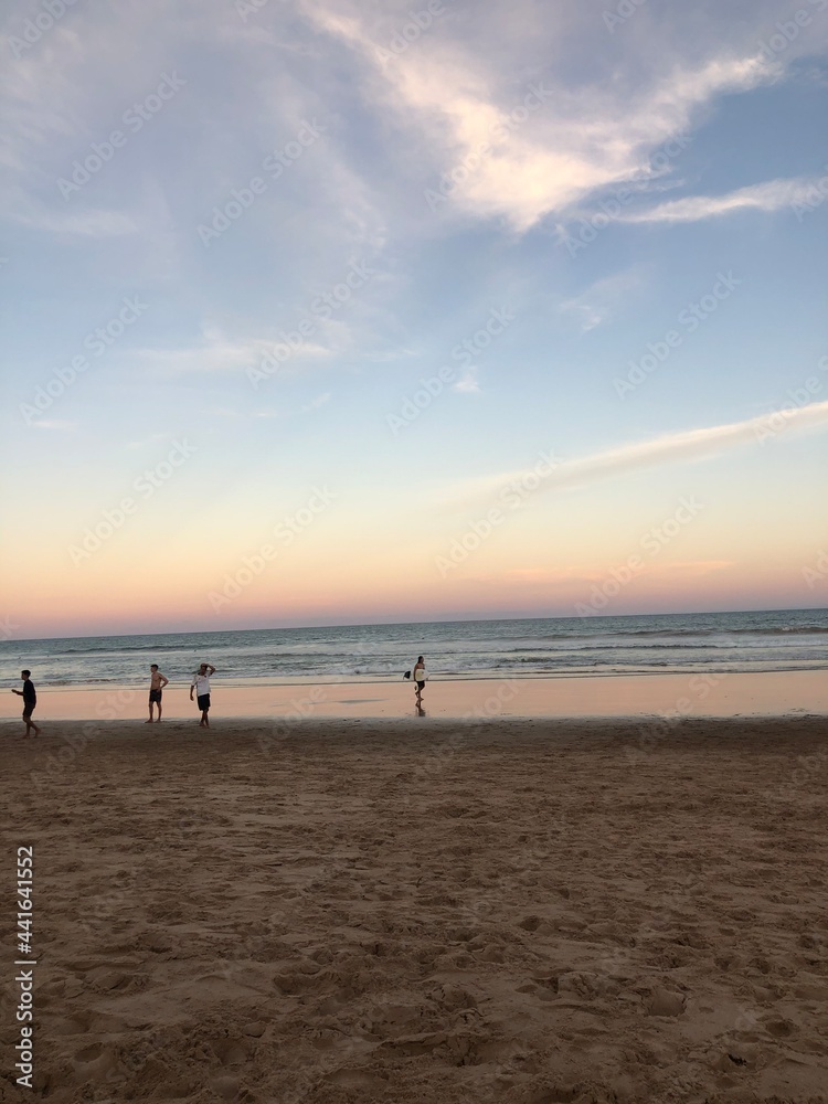 sunset on the beach