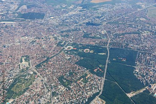 Aerial view of Sofia in Bulgaria