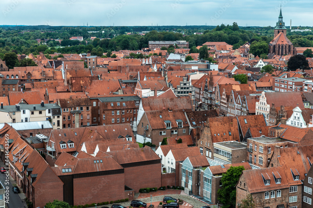 Panorama of Lüneburg in Lunenburg, Germany