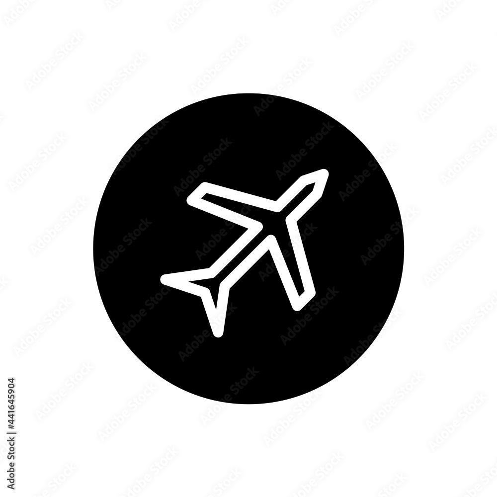 Airplane icon with rounded style