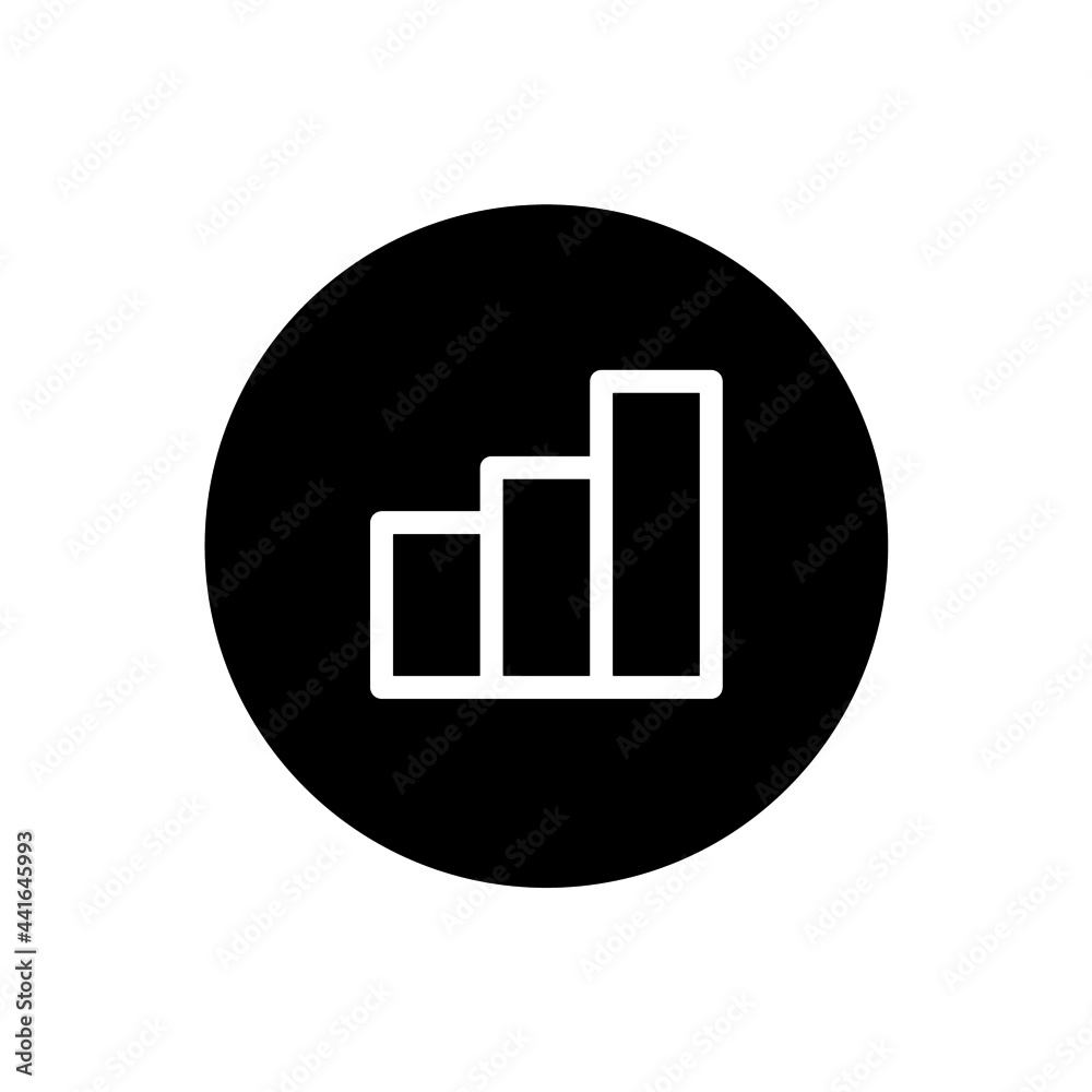 Signal bar icon with rounded style Signal bar icon with rounded style