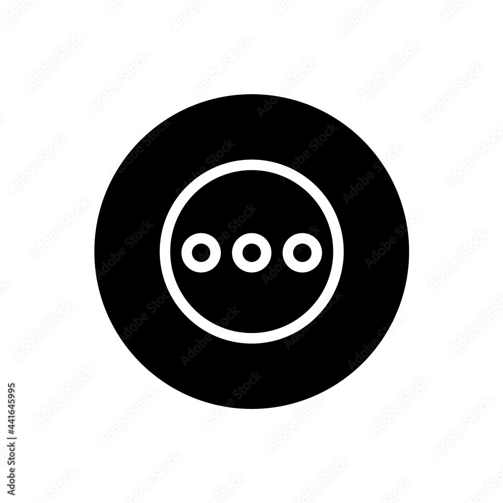 Menu button round icon with rounded style Menu button round icon with rounded style